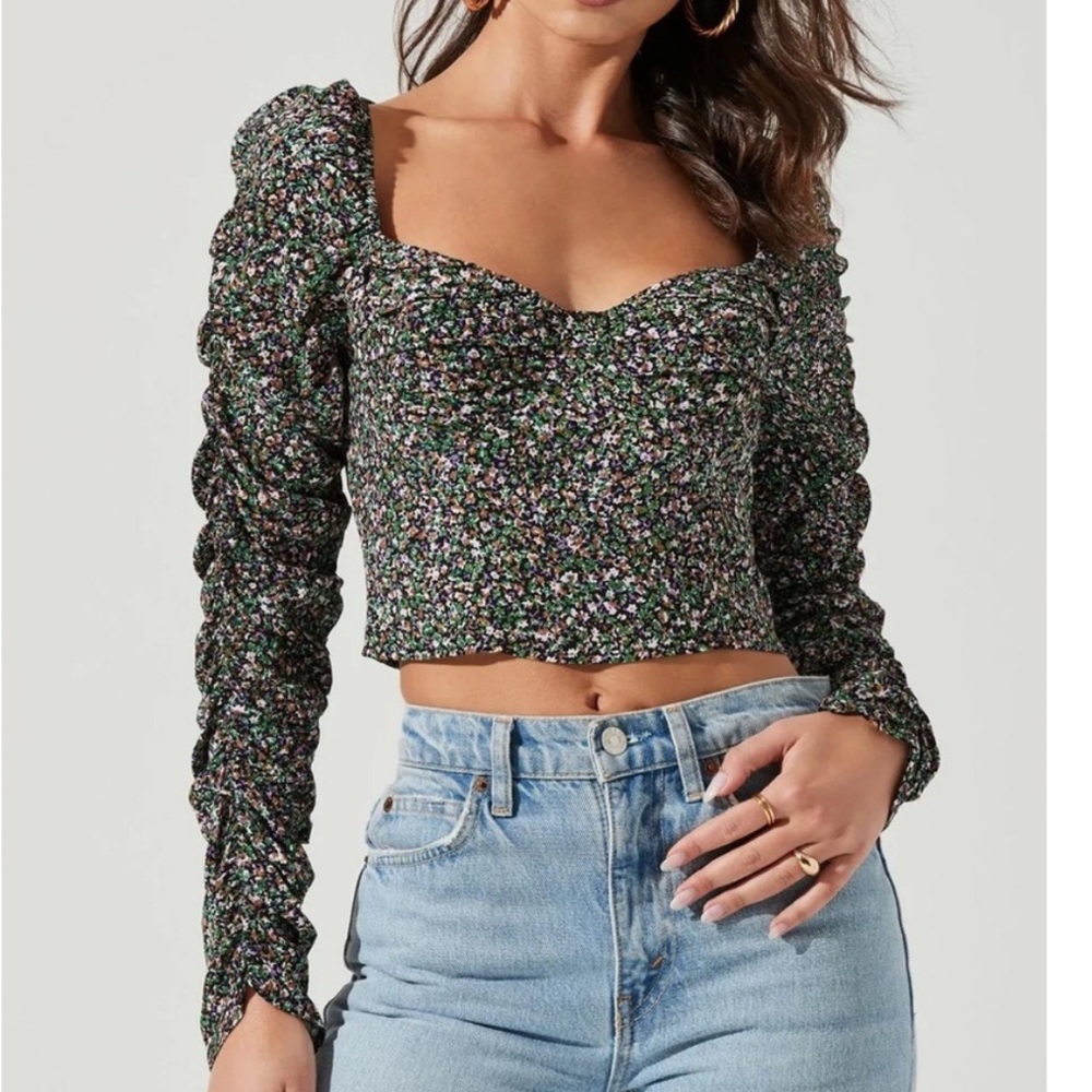 Astr Multicolor Floral Long Sleeve Blouse